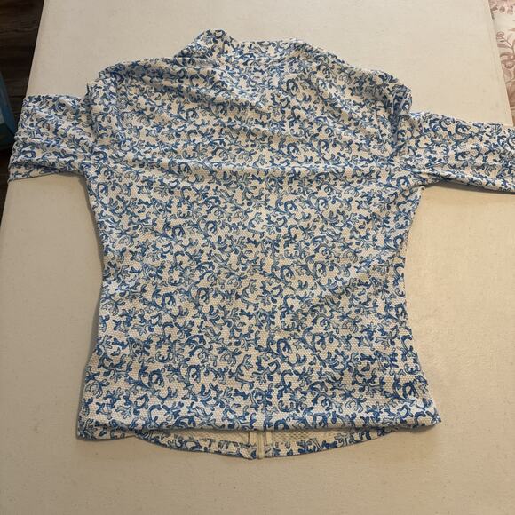 Tommy Bahama Golf & Tennis Size L Zip active top tropical print - Picture 3 of 3